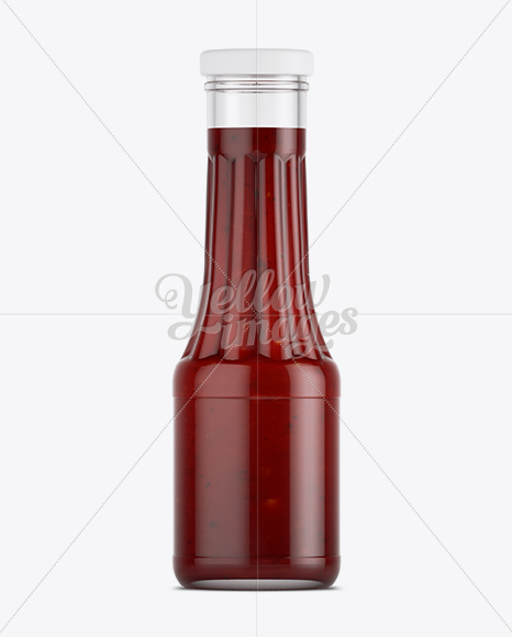 Smoky Barbecue Sauce Bottle Mockup In Bottle Mockups On Yellow Images Object Mockups