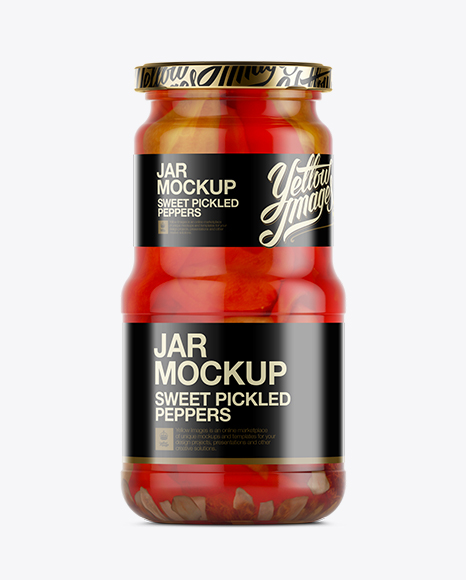 Pickled Sweet Peppers Jar Mockup
