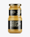 Download Glass Jar of Mustard Sauce Mockup in Jar Mockups on Yellow Images Object Mockups