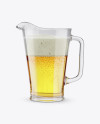 Pilsner Beer Pitcher Mockup on Yellow Images Object Mockups