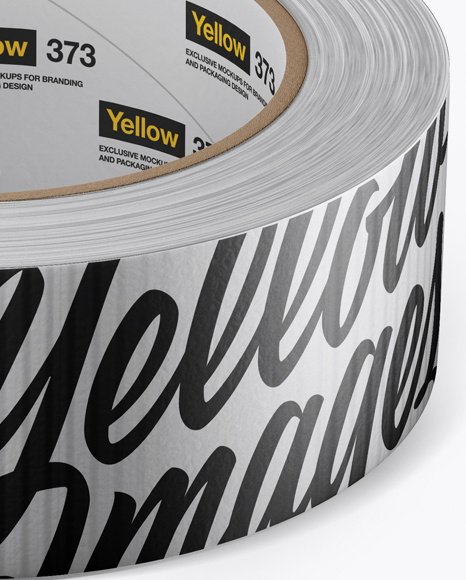 Download Metallic Duct Tape Mockup High Angle Shot In Stationery Mockups On Yellow Images Object Mockups PSD Mockup Templates