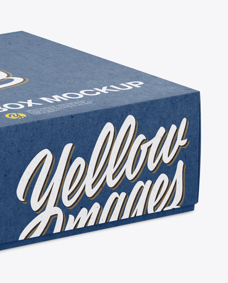 Textured Box Mockup   Half Side View (High Angle Shot) PSD #1
