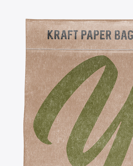 Download Stitched Kraft Paper Bag Mockup - Front View in Bag & Sack ...