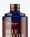 Dark Blue Glass Bottle Mockup