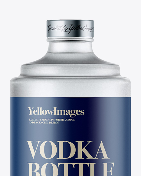 Frosted Glass Bottle W  Vodka Mockup PSD #6