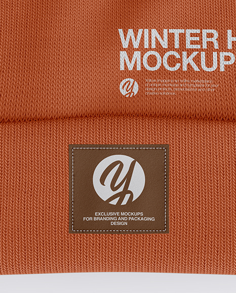 Download Turn Up Beanie Hat Mockup - Top View in Apparel Mockups on ...