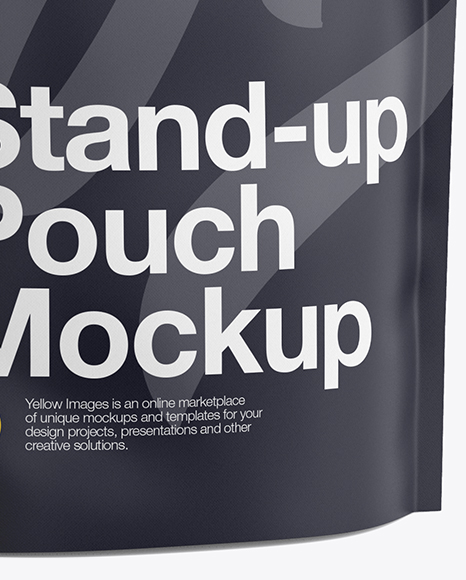 Paper Stand Up Pouch W  Zipper Mockup   Half Side View PSD #1