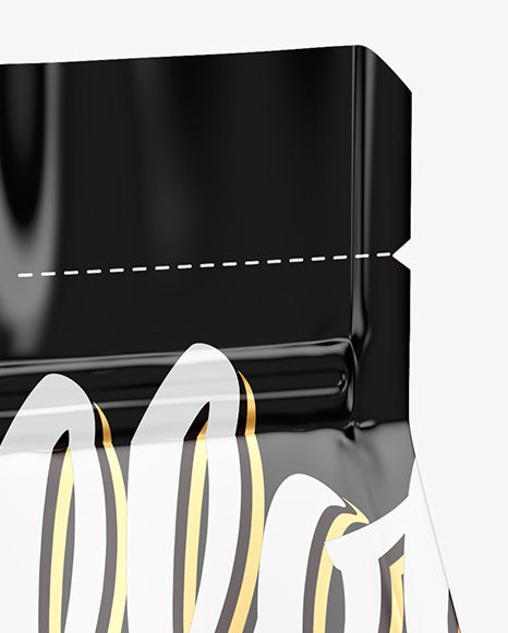 Glossy Food Bag Mockup   Half Side View PSD #1