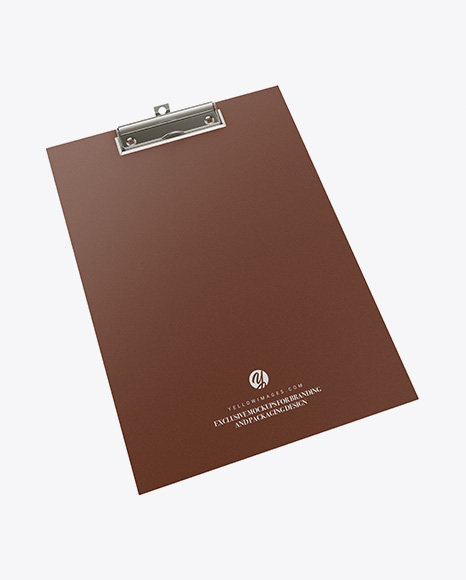 Plastic Clipboard With Paper Mockup   Half Side View (High Angle Shot) PSD #2