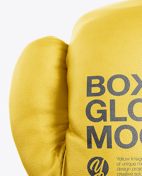 Download Boxing Glove Mockup Front View In Apparel Mockups On Yellow Images Object Mockups