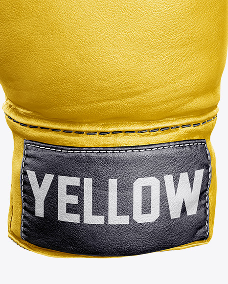 Download Boxing Glove Mockup - Front View in Apparel Mockups on Yellow Images Object Mockups