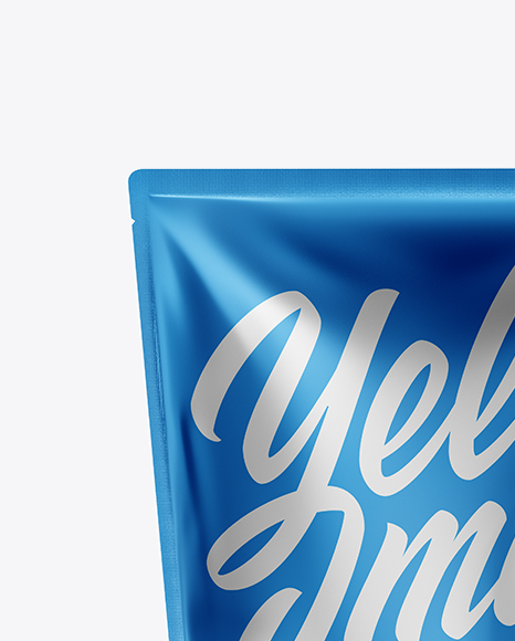 Matte Metallic Stand Up Pouch Mockup PSD #2