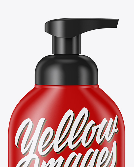 Cosmetic Bottle With Pump Mockup PSD #2