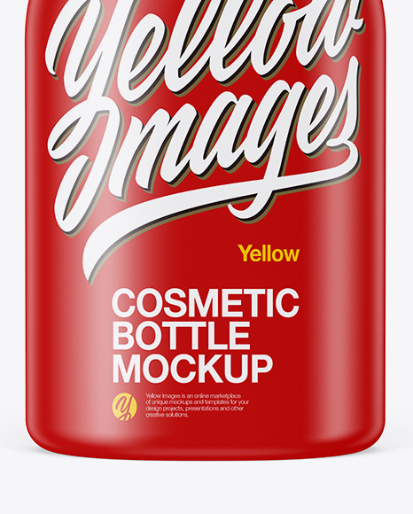 Cosmetic Bottle With Pump Mockup PSD #1