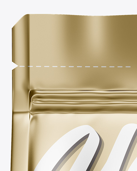 Metallic Food Bag Mockup   Front View PSD #2
