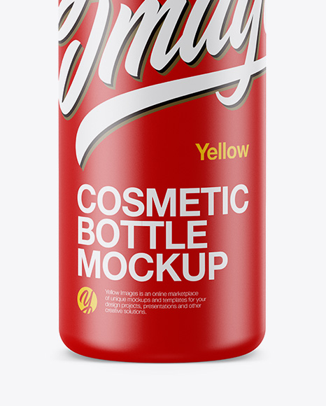 Cosmetic Bottle With Pump Mockup PSD #1