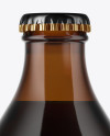 330ml Amber Glass Stout Beer Bottle Mockup