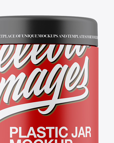Matte Plastic Jar Mockup PSD #2