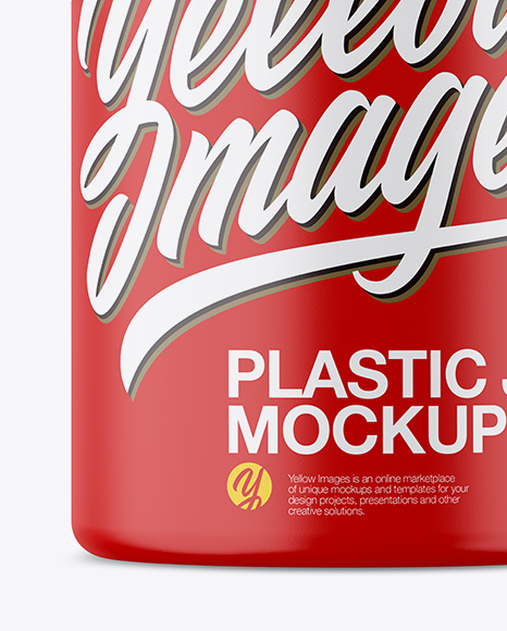 Matte Plastic Jar Mockup PSD #1