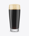 Willi Becher Glass with Irish Dry Stout Beer Mockup on Yellow Images