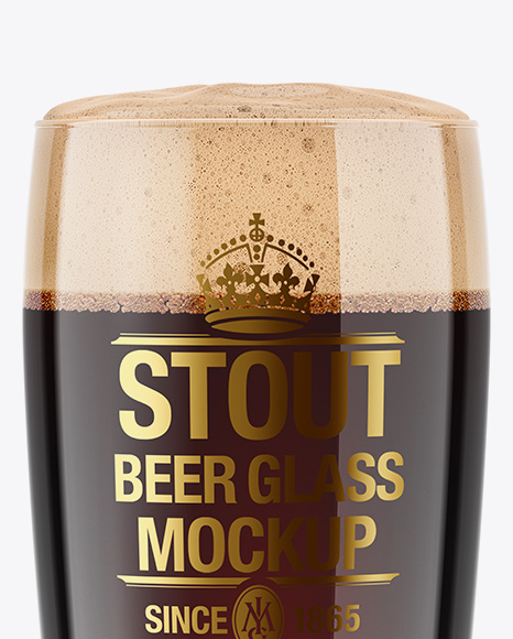 Can Shaped Glass Cup w/ Irish Stout Mockup - Free Download Images High  Quality PNG, JPG