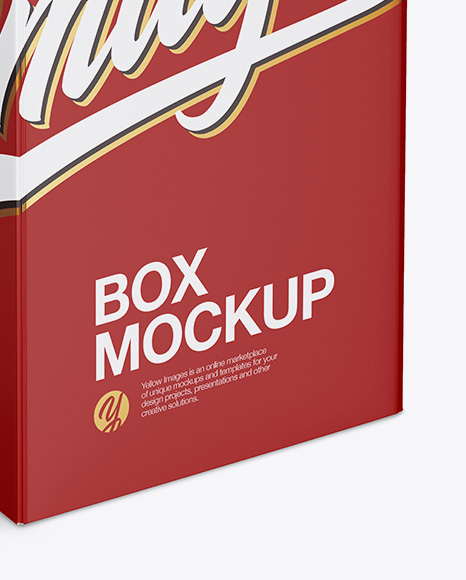 Download Matte Box Mockup - Half Side View (High-Angle Shot) in Box ... Yellowimages Mockups