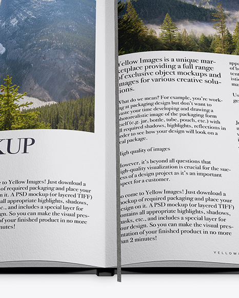 Opened Textured Book Mockup   High Angle Shot PSD #1