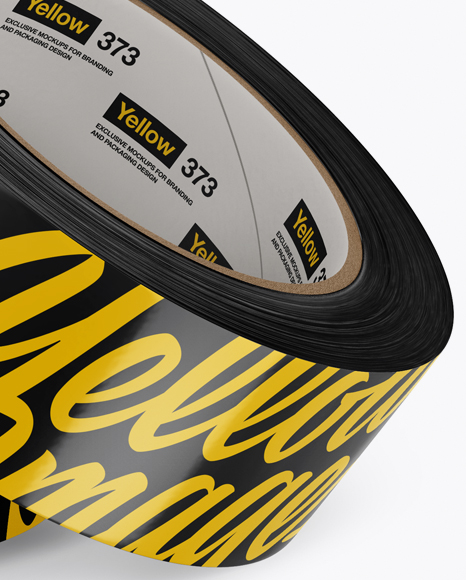 Two Glossy Duct Tape Rolls Mockup - Free Download Images High Quality