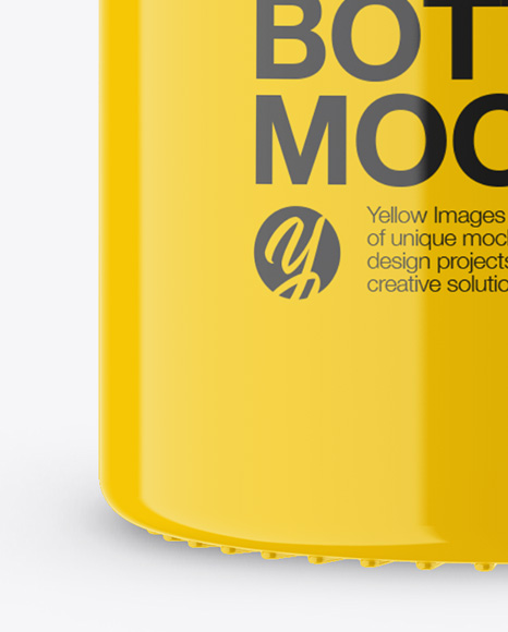 Glossy Plastic Bottle Mockup PSD #1