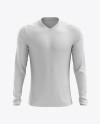 Men’s Soccer V-Neck Jersey LS mockup (Front View)