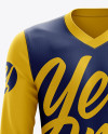 Men’s Soccer V-Neck Jersey LS mockup (Front View)