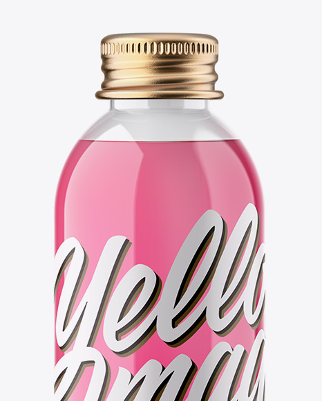 Clear Bottle with Transparent Liquid Mockup Clear Bottle with Transparent Liquid Mockup