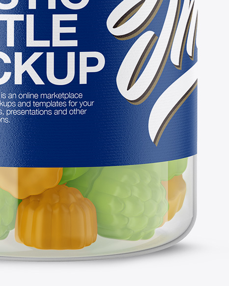 Download Plastic Bottle with Gummies Mockup in Bottle Mockups on ...