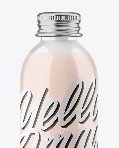 Clear Bottle with Liquid Mockup PSD #2