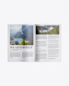 Opened Magazine Mockup - Top View