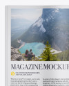 Opened Magazine Mockup - Top View
