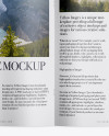 Opened Magazine Mockup - Top View
