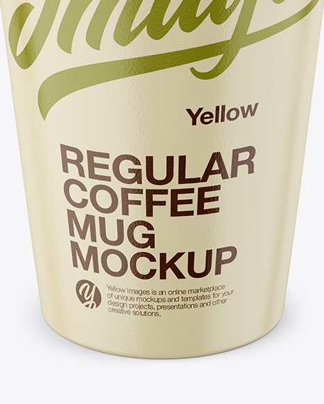 Download Regular Coffee Mug Mockup Front View High Angle Shot In Cup Bowl Mockups On Yellow Images Object Mockups Yellowimages Mockups