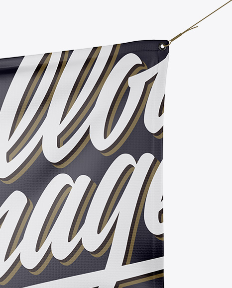 Matte Vinyl Banner Mockup   Front View PSD #1