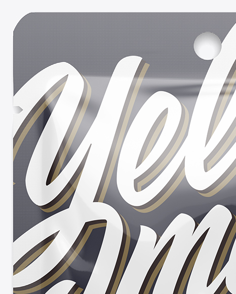 Glossy Pouch Mockup PSD #2