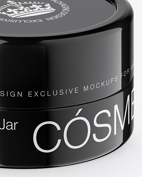 Download Glossy Cosmetic Jar Mockup High Angle Shot In Jar Mockups On Yellow Images Object Mockups