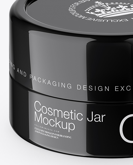 Download Glossy Cosmetic Jar Mockup High Angle Shot In Jar Mockups On Yellow Images Object Mockups