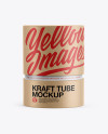 Download Kraft Tube Mockup - Front View in Tube Mockups on Yellow Images Object Mockups