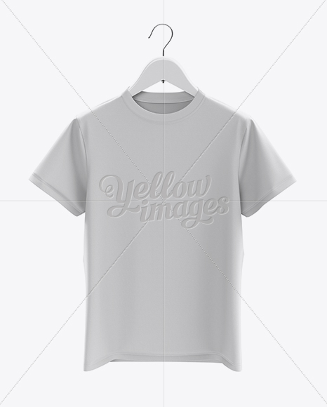 Hanging T Shirt Mockup In Apparel Mockups On Yellow Images Object Mockups