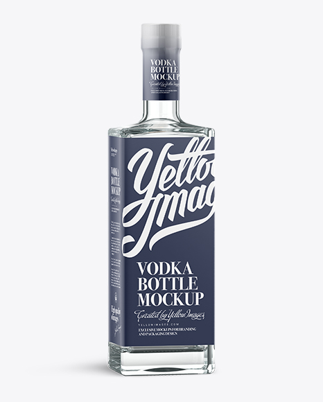 Download Square Vodka Bottle Mockup - 3/4 View in Bottle Mockups on ...