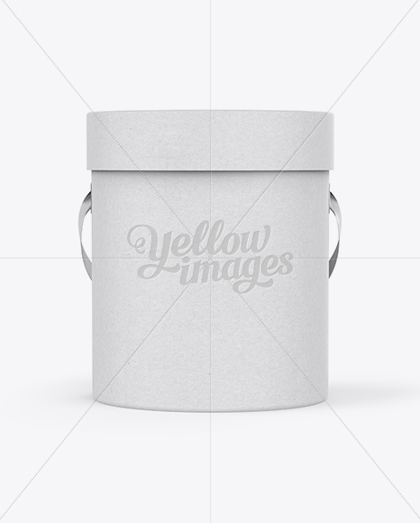 Download Round Paper Box Mockup - Front View in Box Mockups on ...