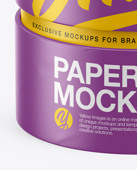 Download Paper Tube Mockup - Front View (High-Angle Shot) in Tube ... Yellowimages Mockups