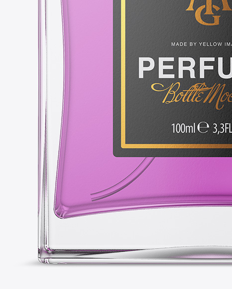 Clear Glass Perfume Bottle Mockup