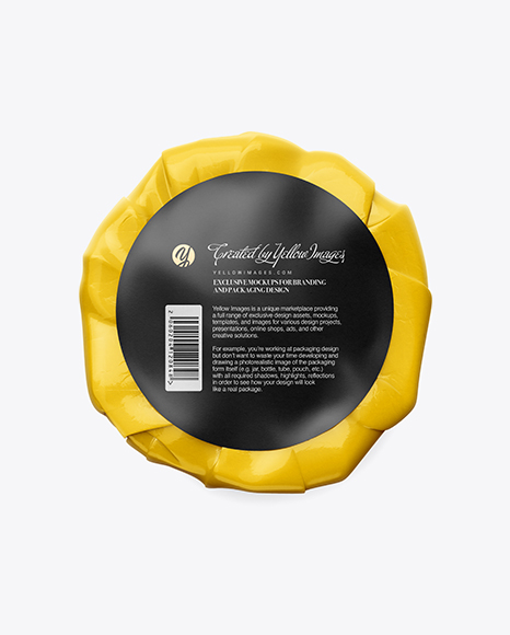 Download Cheese Pack Mockup Front Back View In Packaging Mockups On Yellow Images Object Mockups