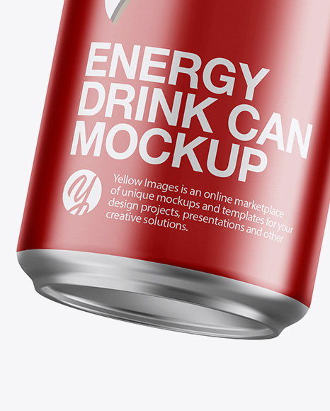 Aluminium Can With Metallic Finish Mockup Aluminium Can With Metallic Finish Mockup